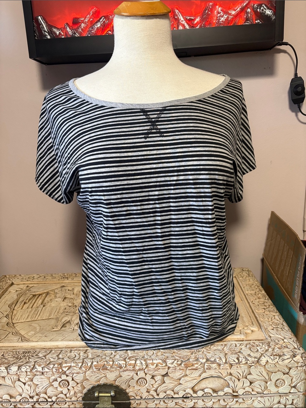 Striped Black and White Women’s Tee
